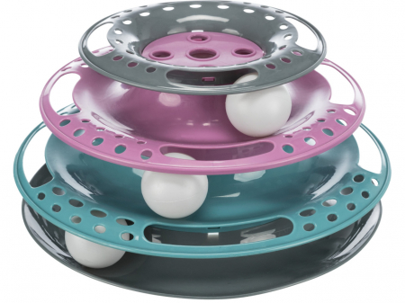 Pisici - Trixie Jucarie Pisica Circuit cu Turn Plastic 25x13 cm
