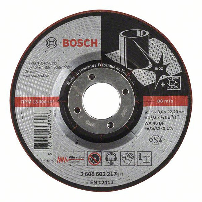 Bosch Disc de degrosare semiflexibil WA 46 BF, 115mm, 3.0mm 115mm imagine 2022