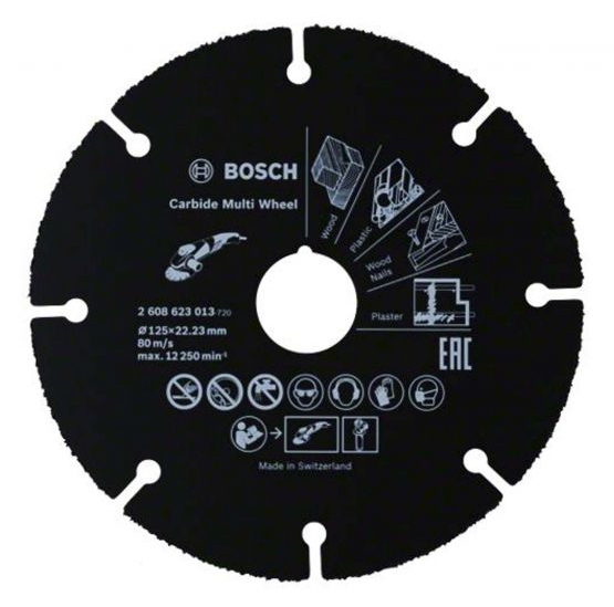 Bosch Disc de taiere Carbide Multi Wheel 125mm 125mm 1mm 22,23mm 125mm imagine 2022
