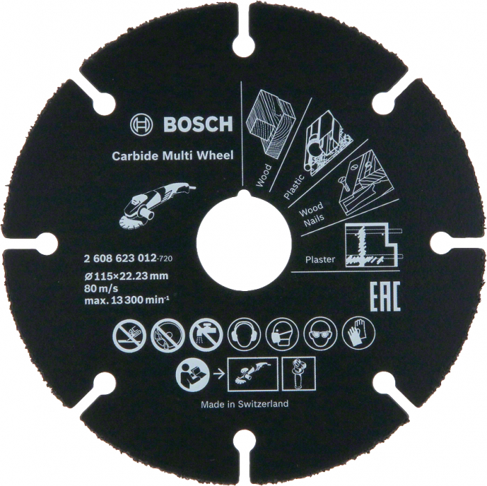 Bosch Disc de taiere cu carbura metalica Multi Wheel 115×22.23mm 115x22.23mm imagine 2022