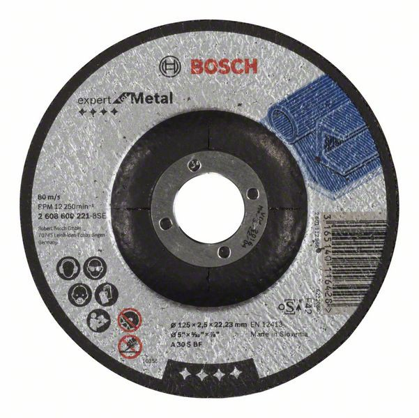 Bosch Disc de taiere cu degajare Expert for Metal A 30 S BF, 125mm, 2.5mm 125mm imagine 2022