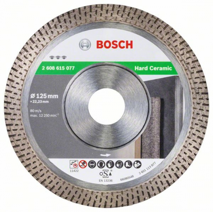 Bosch Disc de taiere diamantat Best for Hard Ceramic 125×22.23×1.4x10mm 125x22.23x1.4x10mm imagine 2022