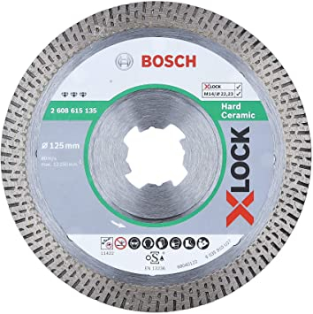 Bosch Disc de taiere diamantat X-LOCK Best for Hard Ceramic 125x22,23x1.6x10mm