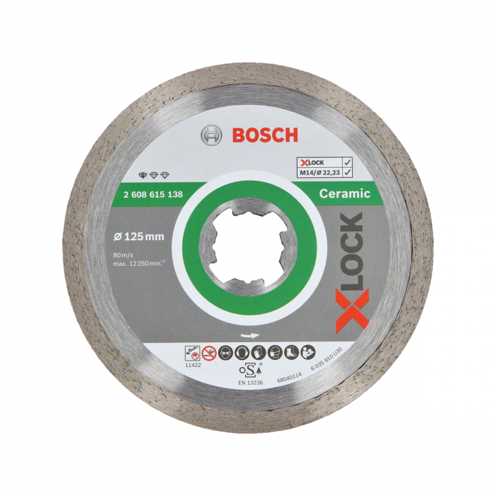 Bosch Disc de taiere diamantat X-LOCK Standard for Ceramic 125×22,23×1,6x7mm 125x2223x16x7mm imagine 2022