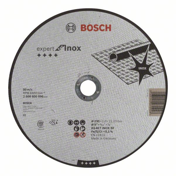 Bosch Disc de taiere drept Expert for Inox AS 46 T INOX BF, 230mm, 2.0mm 2.0mm imagine 2022