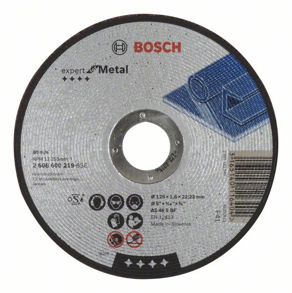 Bosch Disc de taiere drept Expert for Metal AS 46 S BF, 125mm, 1.6mm 1-6mm imagine 2022