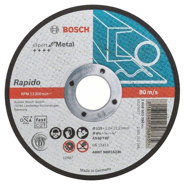 Bosch Disc de taiere drept Expert for Metal - Rapido, 115x1mm