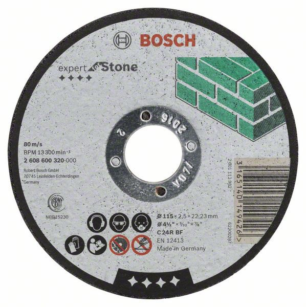 Bosch Disc de taiere drept Expert for Stone C 24 R BF, 115mm, 2.5mm 115mm imagine 2022