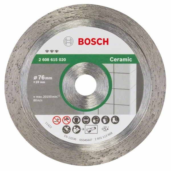 Bosch Disc diamantat Best for Ceramic 76mm, 1.9mm, 10mm