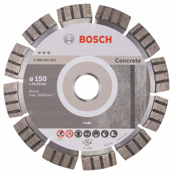 Bosch Disc diamantat Best for Concrete 150×22.23×2.4x12mm 150x22.23x2.4x12mm imagine 2022