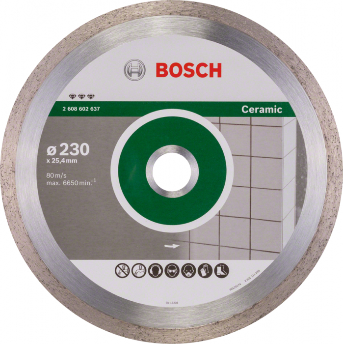 Bosch Disc diamantat Best pentru ceramica 230×25.40×2.4mm 230x25.40x2.4mm imagine 2022