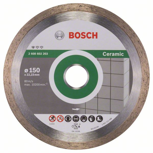 Bosch Disc diamantat Standard for Ceramic 150×22.23×1.6x7mm 150x22.23x1.6x7mm imagine 2022