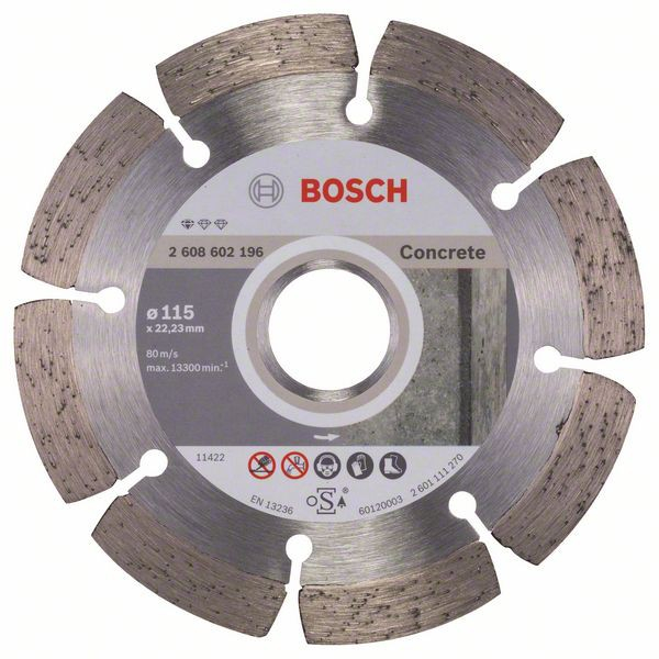 Bosch Disc diamantat Standard for Concrete 115×22,23×1,6x10mm 115x2223x16x10mm imagine 2022