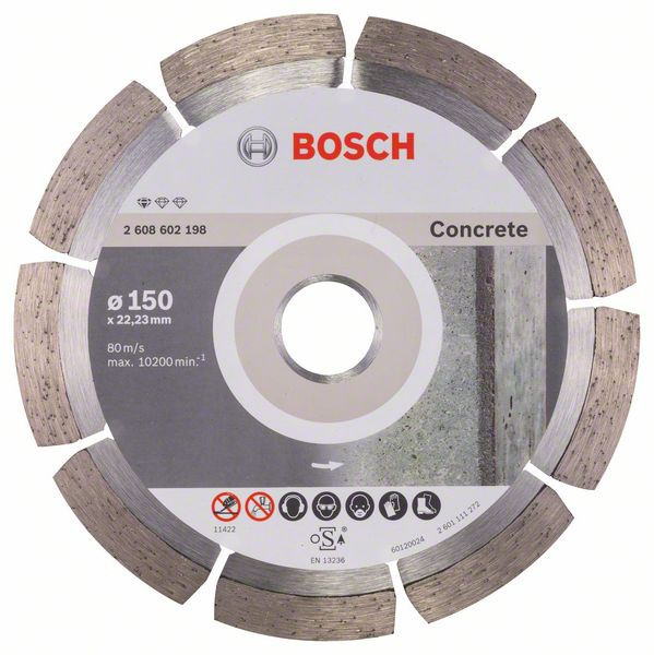 Bosch Disc diamantat Standard for Concrete 150×22.23x2x10mm 150x22.23x2x10mm imagine 2022