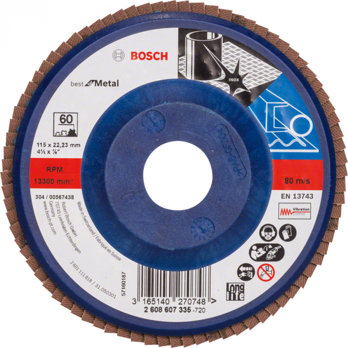 Bosch Disc evantai BMT R 60 115×22.23mm 115x22.23mm imagine 2022