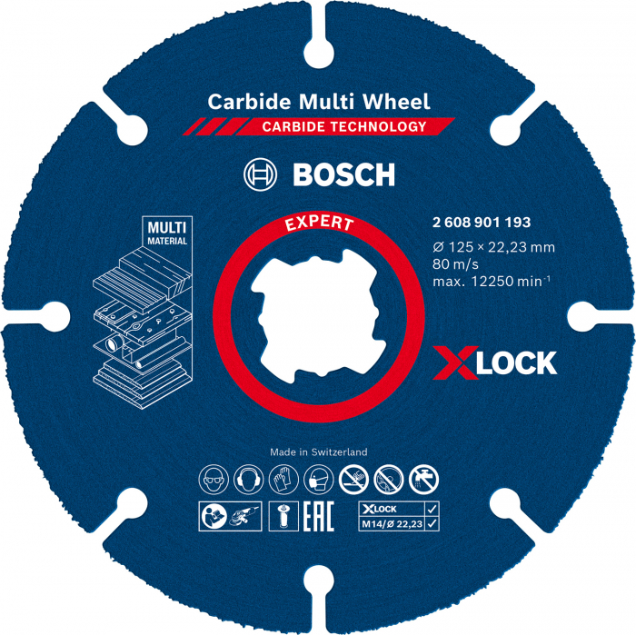 Bosch Disc taiere Expert Carbide Multi Wheel cu X-Lock, 125×22.23 mm 125x22.23 imagine 2022