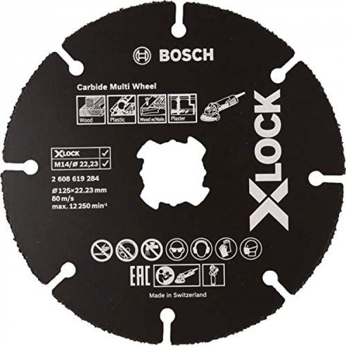 Bosch Disc X-LOCK Carbide Multi Wheel 125x1x22.23mm 125x1x22.23mm imagine 2022