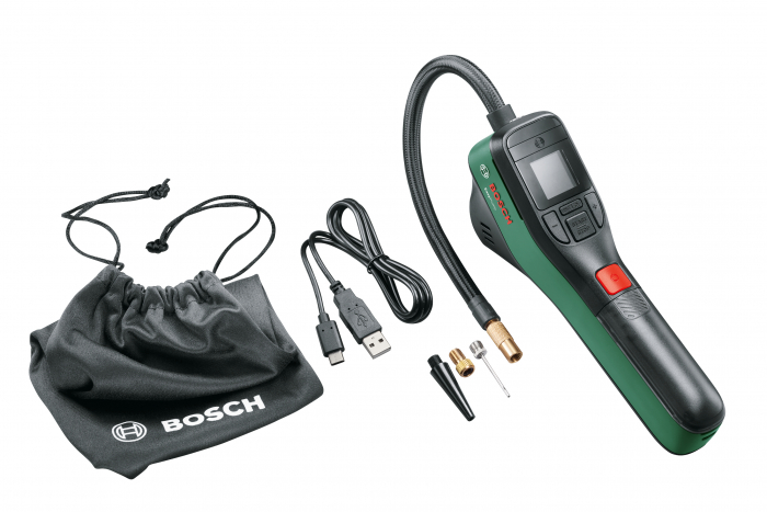 Bosch EasyPump Pompa pneumatica cu acumulator integrat, 3.6V, 3Ah, 10bar, cablu USB + geanta 10bar imagine 2022