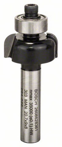 Bosch Freza profilata, 8mm, R1 4mm, D 20,7mm, L 9mm, G 53mm 8mm, R1 4mm, D 20.7 20.7 imagine 2022