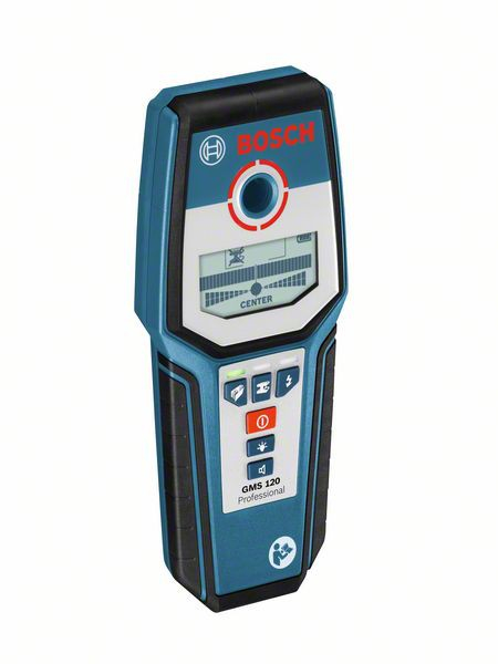 Bosch GMS 120 Professional Detector de metale 120mm + 1 Baterie 9V (6LR61) + Geanta protectie (6LR61) imagine 2022