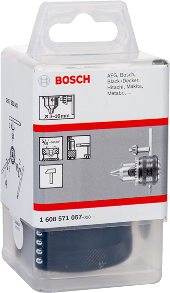 Bosch Mandrina cu cheie 3-16mm, prindere 5 8 3-16mm imagine 2022