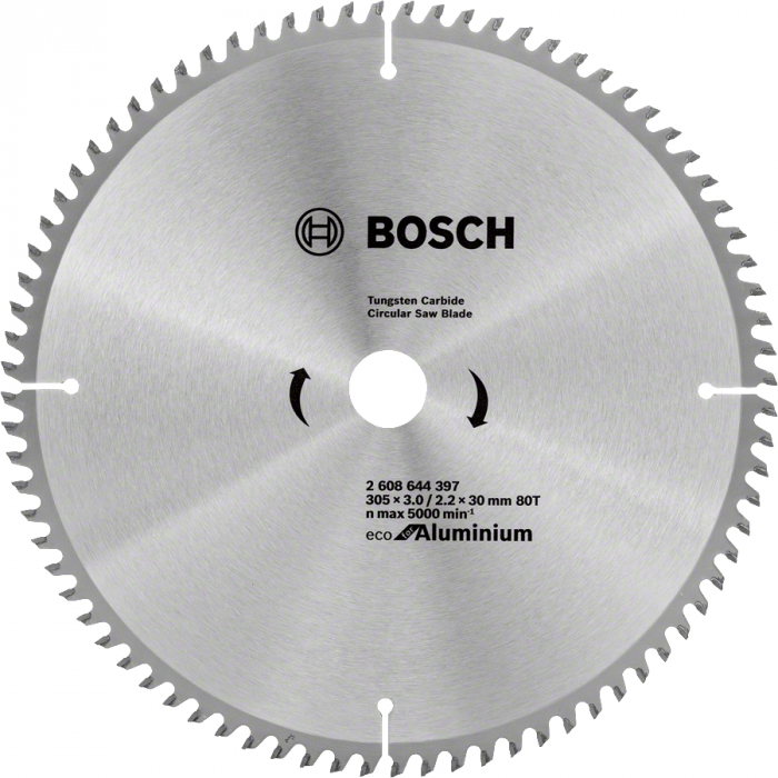 Bosch Panza ferastrau circular Eco for Aluminium, 305x30x3mm, 80T 305x30x3mm imagine 2022
