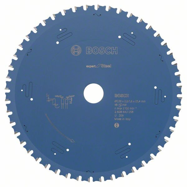 Bosch Panza ferastrau circular Expert for Steel, 230×25.4x2mm, 48T 230x25.4x2mm imagine 2022