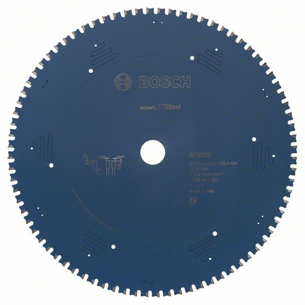 Bosch Panza ferastrau circular Expert for Steel, 305×25.4×2.6mm, 80T 305x25.4x2.6mm imagine 2022