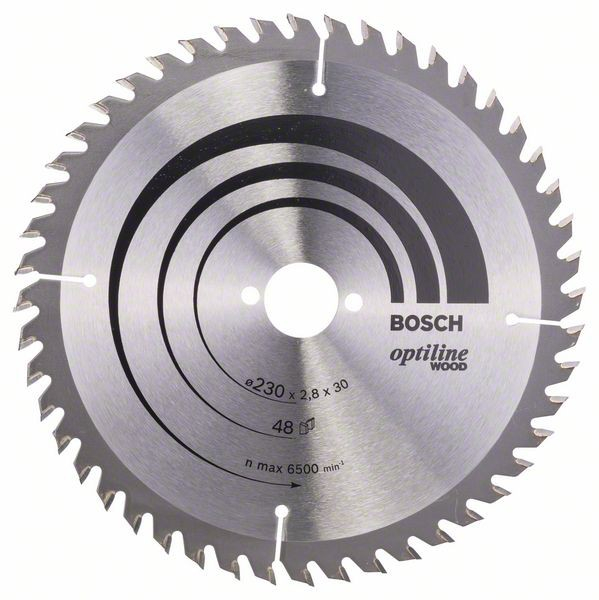 Bosch Panza ferastrau circular Optiline Wood, 230x30x2.8mm, 48T 230x30x2.8mm imagine 2022