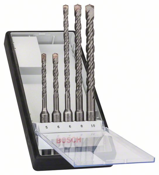 Bosch Set 5 burghie Robust Line pentru gaurire cu percutie, SDS Plus-5, D5-10mm