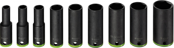 Bosch Set 9 chei tubulare 77mm 10, 11, 13, 17, 19, 21, 22, 24, 27mm (10 imagine 2022