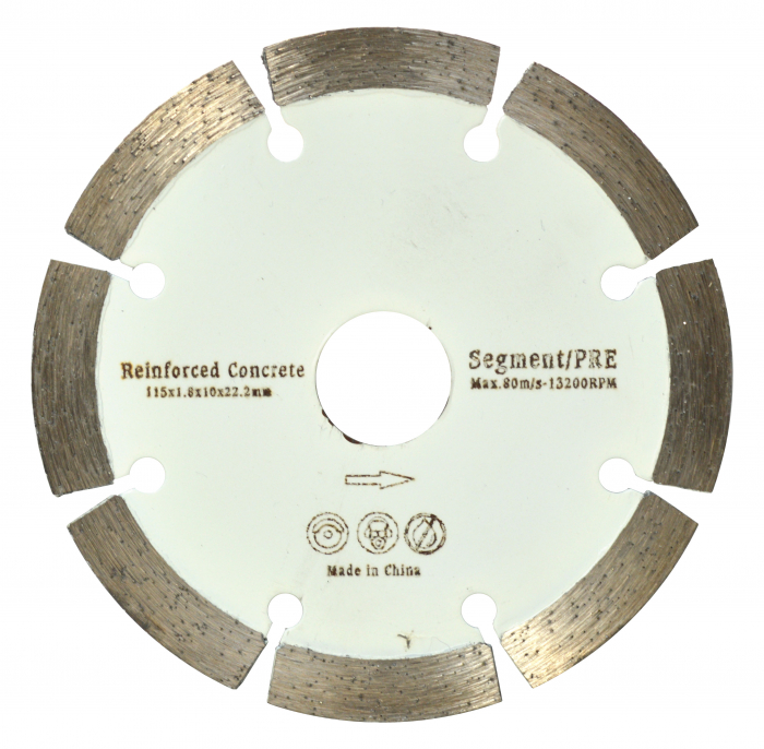 Disc diamantat beton armat 115×22.23x10mm 115x22.23x10mm imagine 2022