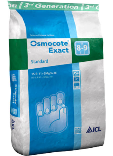 Ingrasamant de baza Osmocote Exact Standard 15+9+11+2Mg+ME 8-9 luni, 25 kg