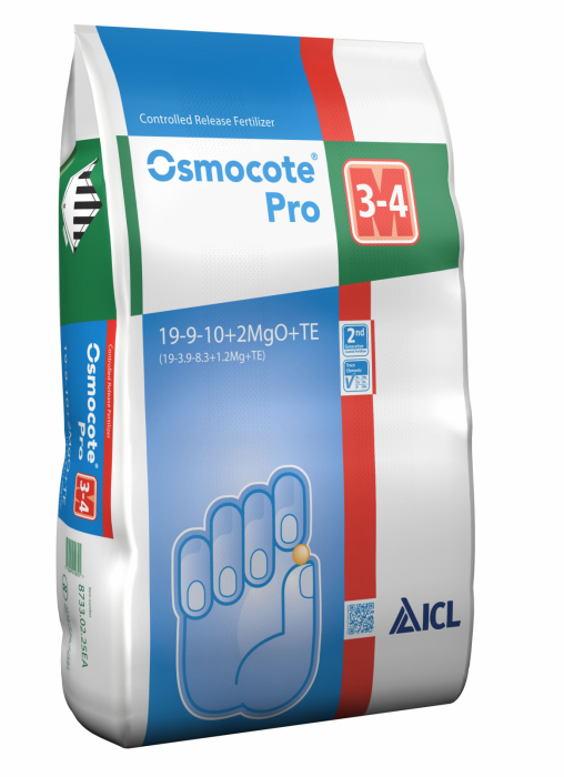 Ingrasamant de baza Osmocote Pro 19+09+10+2MgO+ME 3-4 luni, 25 kg