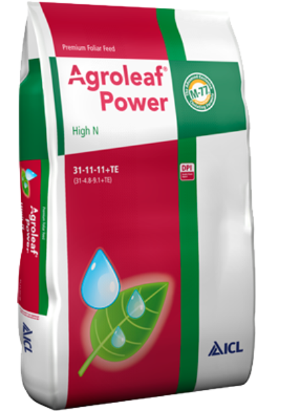 Ingrasamant foliar AGROLEAF Power High N 31+11+11+Me+Biostimulatori, 15 kg