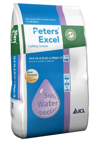 Ingrasamant hidrosolubil Peters Excel Sof Water CaMg 15+5+15+7CaO+2MgO+ME, 15 kg