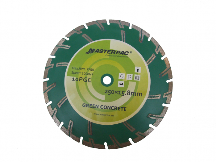 Masterpac Disc diamantat beton crud, 250x15.8mm (PFG 10R)