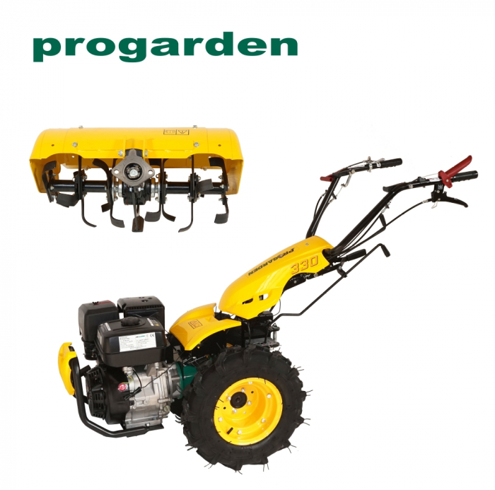 ProGARDEN Pachet Campo U14 motocultor multifunctional, 14CP, benzina, 3+2 viteze, freza tractata BT-X90 900mm [BT330 G190]