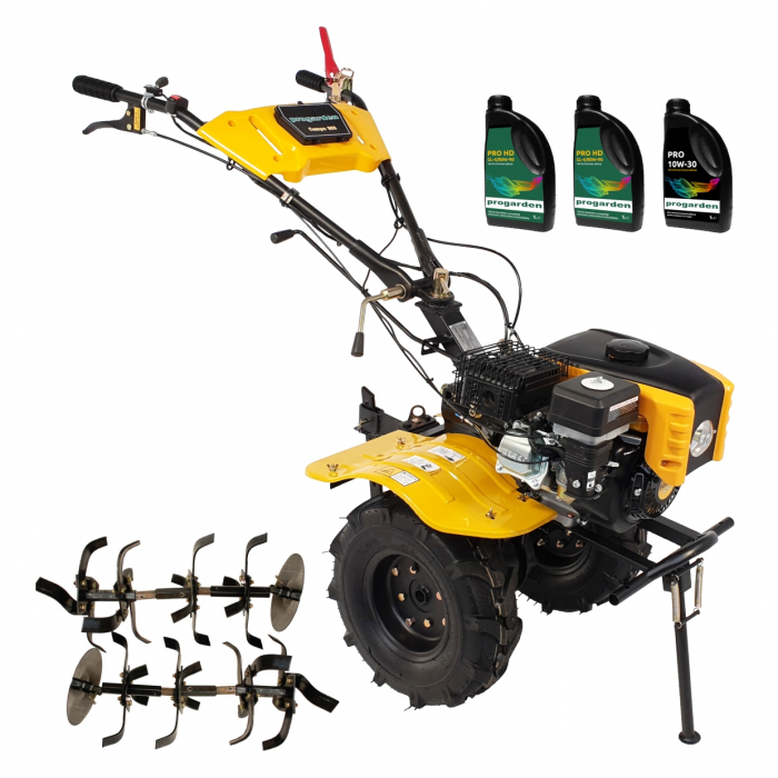ProGARDEN Pachet motocultor Campo 803, benzina, 7.5CP, 2+1 trepte, 2+1+1 freze, ulei motor si transmisie incluse 2+1+1 imagine 2022
