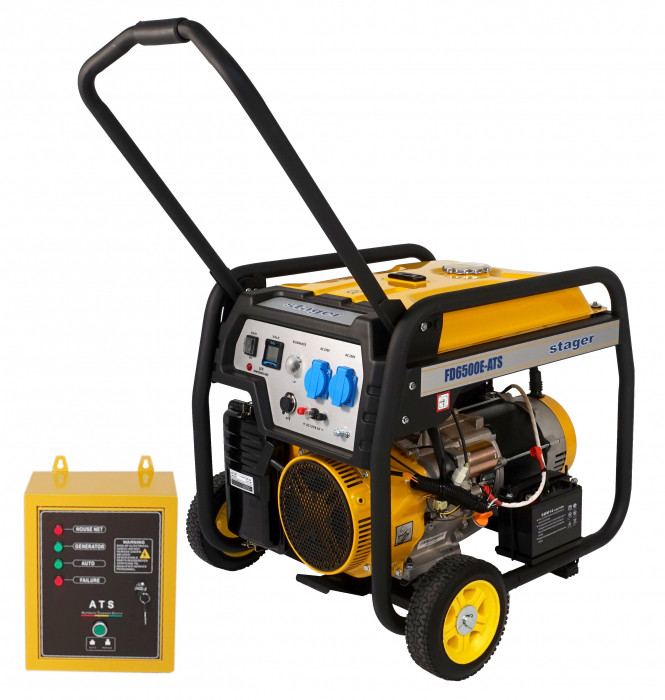 Stager FD 6500E+ATS Generator open-frame 5.5kW, monofazat, benzina, pornire electrica, automatizare [2]