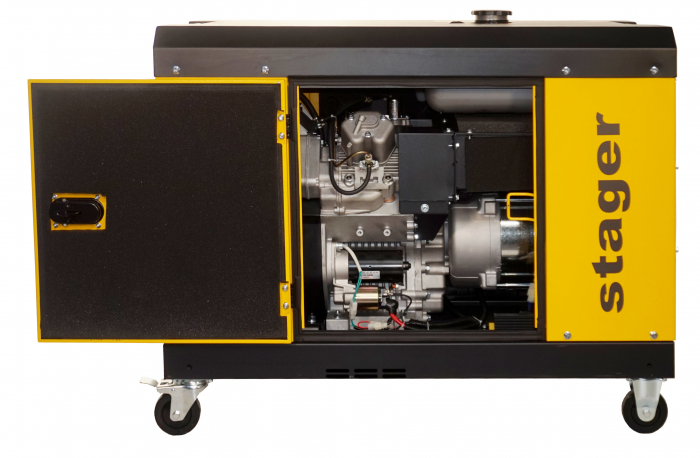 Stager YDE15000T3 Generator insonorizat 14kVA, 19A, 3000rpm, trifazat, diesel, pornire electrica [3]