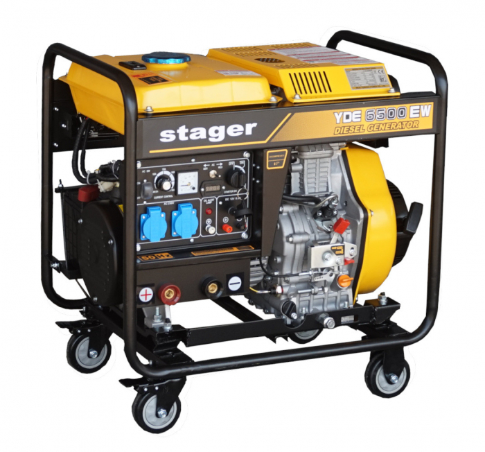 Stager YDE6500EW Generator sudare 4kVA, curent sudare 160A, 3000rpm, diesel monofazat, pornire electrica [2]