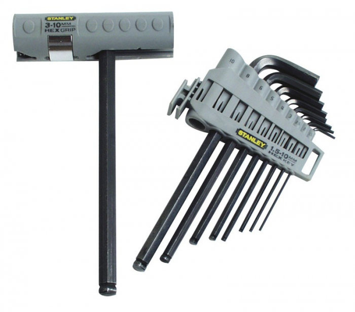 Stanley 0-89-904 Set 9 imbusuri cu maner, combinate, cap sferic si drepte 1.5-10 mm 0-89-904 imagine 2022