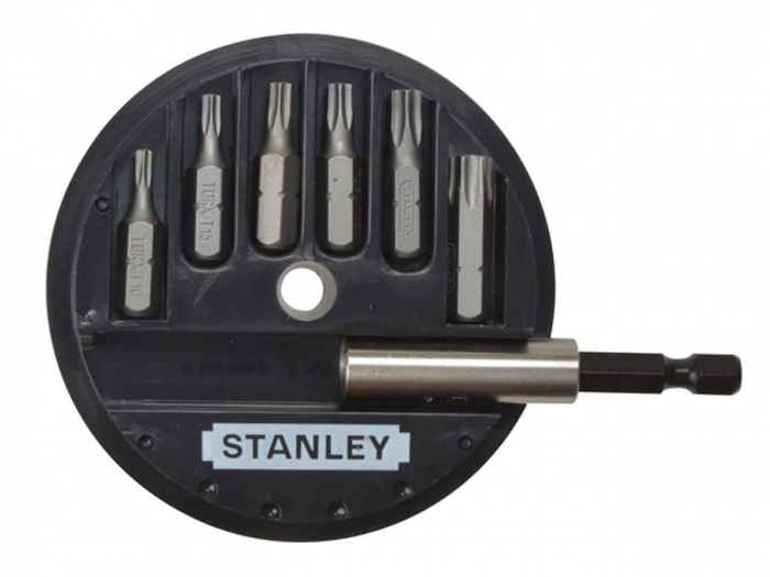 Stanley 1-68-739 Set 7 piese1 4 – Torx: T10, T15, T20, T25, T30, T40 + adaptor magnetic 1-68-739 imagine 2022