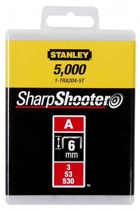 Stanley 1-TRA204T Capse standard 6 mm 1 4 1000 buc. tip a 5 53 530 1-TRA204T imagine 2022
