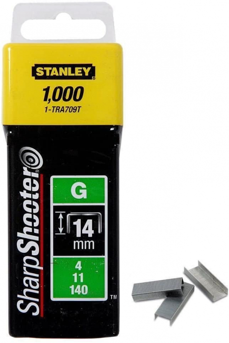 Stanley 1-TRA709T Capse de inalta calitate 14 mm 9 16 1000 buc. tip g 4 11 140 1-TRA709T imagine 2022