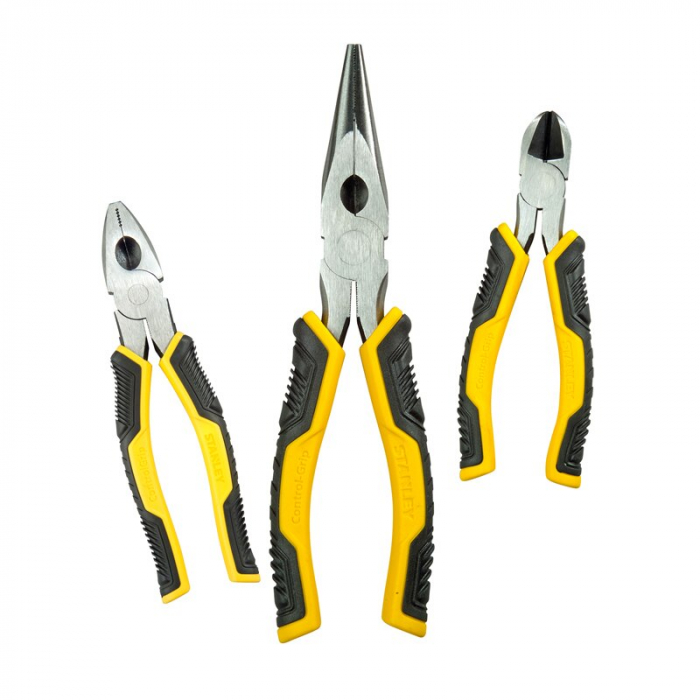 Stanley STHT0-74471 Set de 3 clesti Dynagrip, cu taiere in diagonala, pentru tevi si combinat