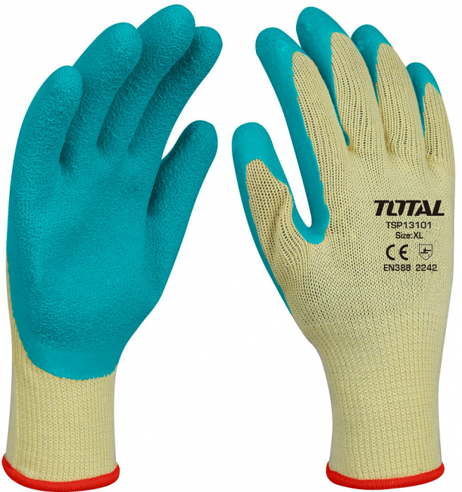 TOTAL - MANUSI DE PROTECTIE - LATEX + TEXTIL - XL