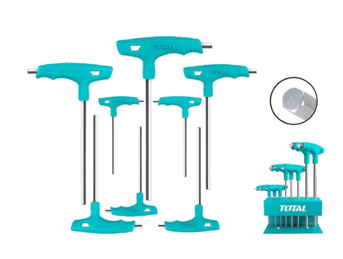 TOTAL – SET 8 CHEI IMBUS IN T: 2-10MM, CR-V (INDUSTRIAL) 2-10MM imagine 2022