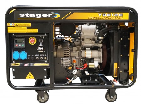 Generatoare electrice - Stager YDE12E Generator open-frame 10kVA, 39A, 3000rpm, monofazat, diesel, pornire electrica